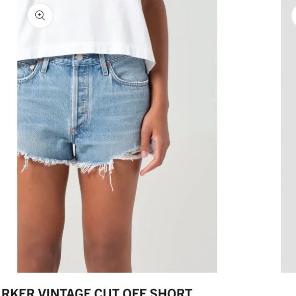 Agolde Parker Vintage Cutoff  Denim Shorts Preloved - Picture 3 of 3